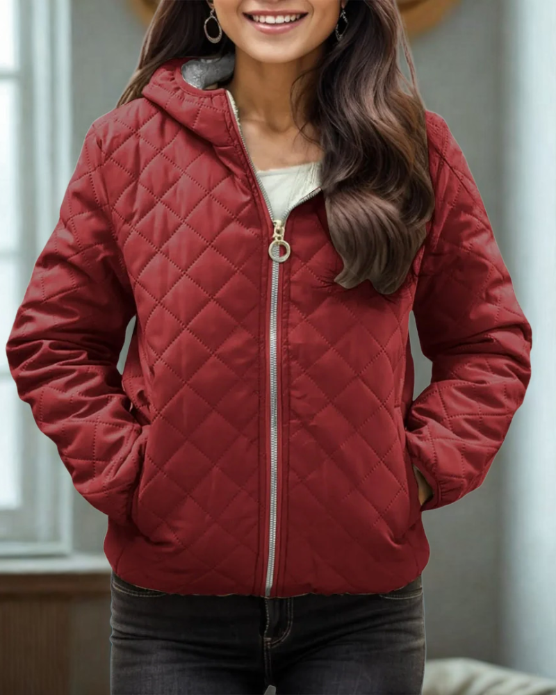 Darcy | Women's Quilted Jacket - Relaxed Fit with Hood & Fleece Lining