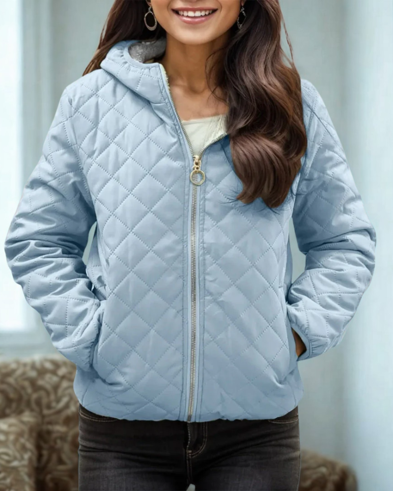 Darcy | Women's Quilted Jacket - Relaxed Fit with Hood & Fleece Lining