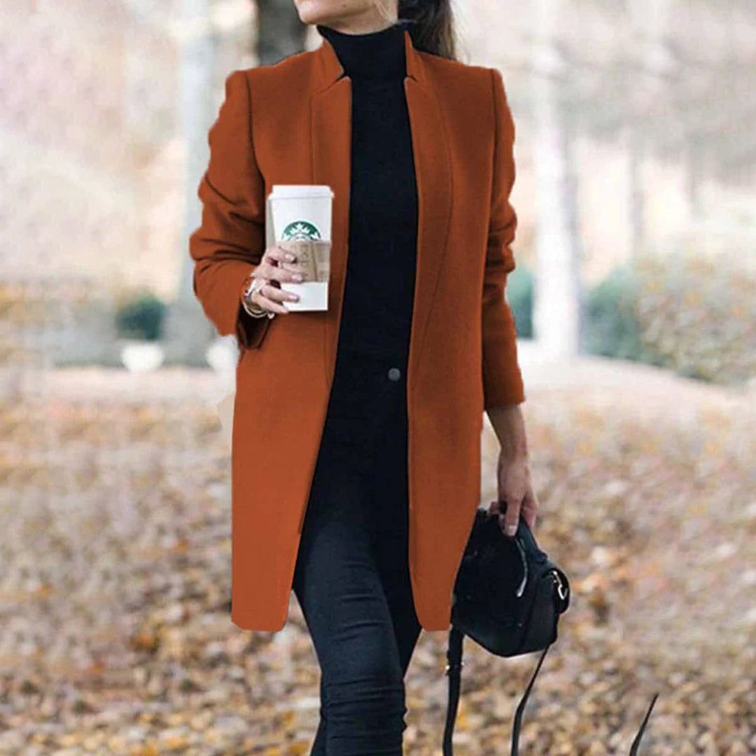 Blythe | Women's Long Solid Colour Open Blazer for Formal & Casual Wear