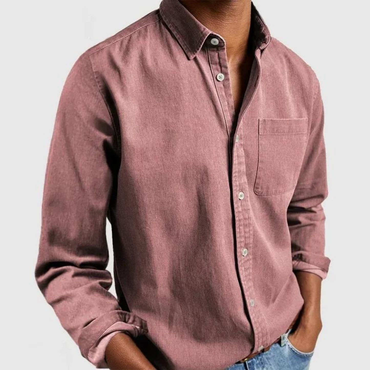 Benedikt | Men’s Long Sleeve Shirt with Chest Pocket – Timeless Design & Premium Quality