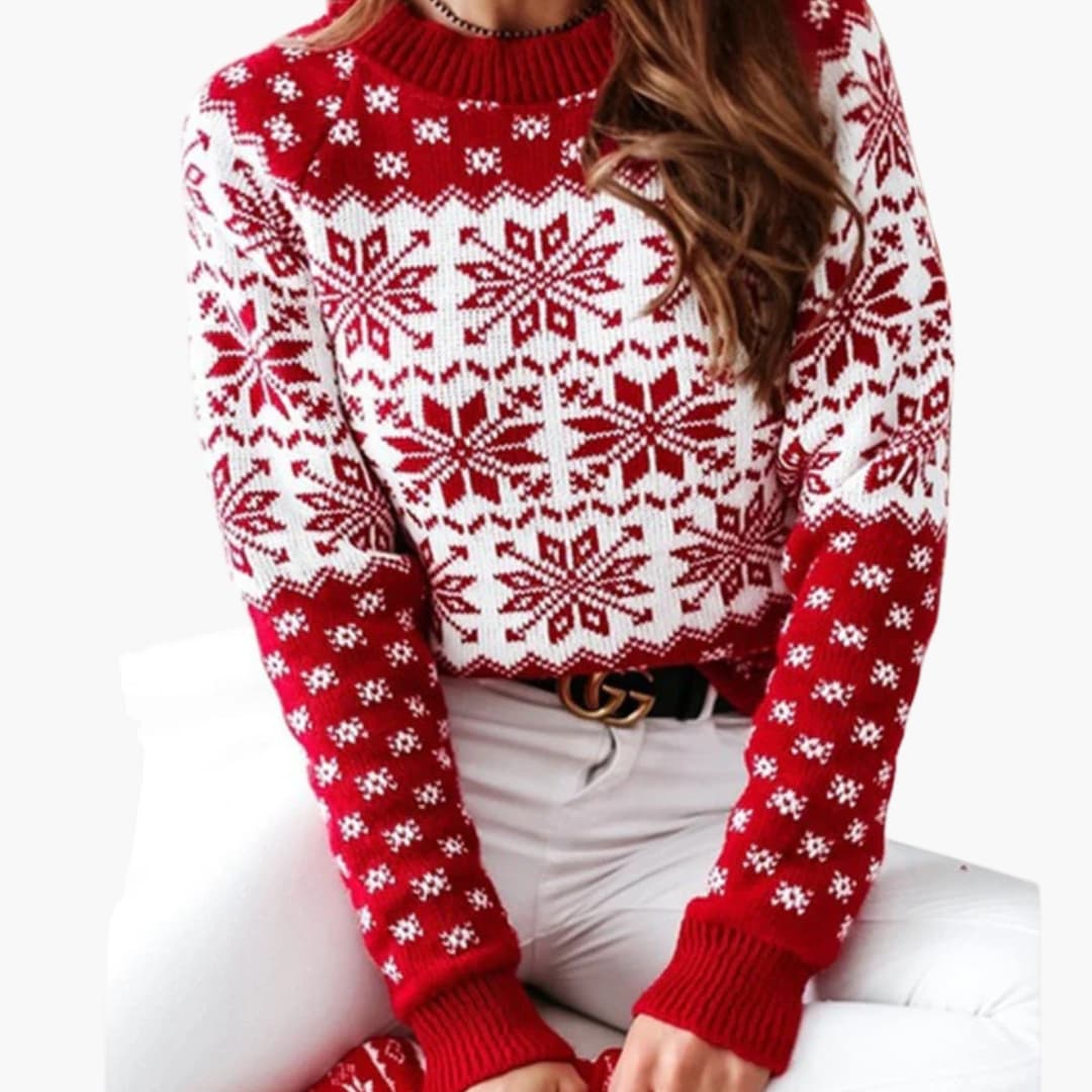 Women’s Festive Knitted Jumper | Cozy Winter Sweater | Stylish Seasonal Comfort