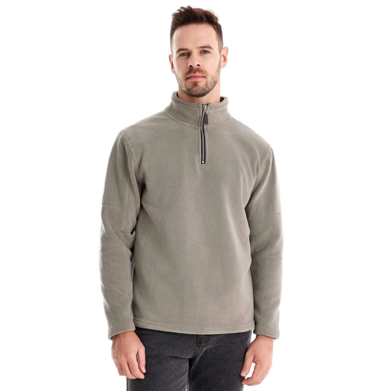Frank | Men’s Zipped Stand Collar Sweater with Soft Lining