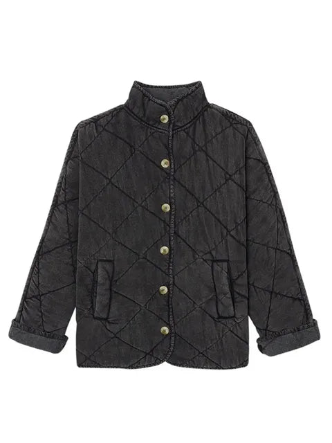 Everilda | Women’s Casual Lightweight Padded Jacket with Buttons