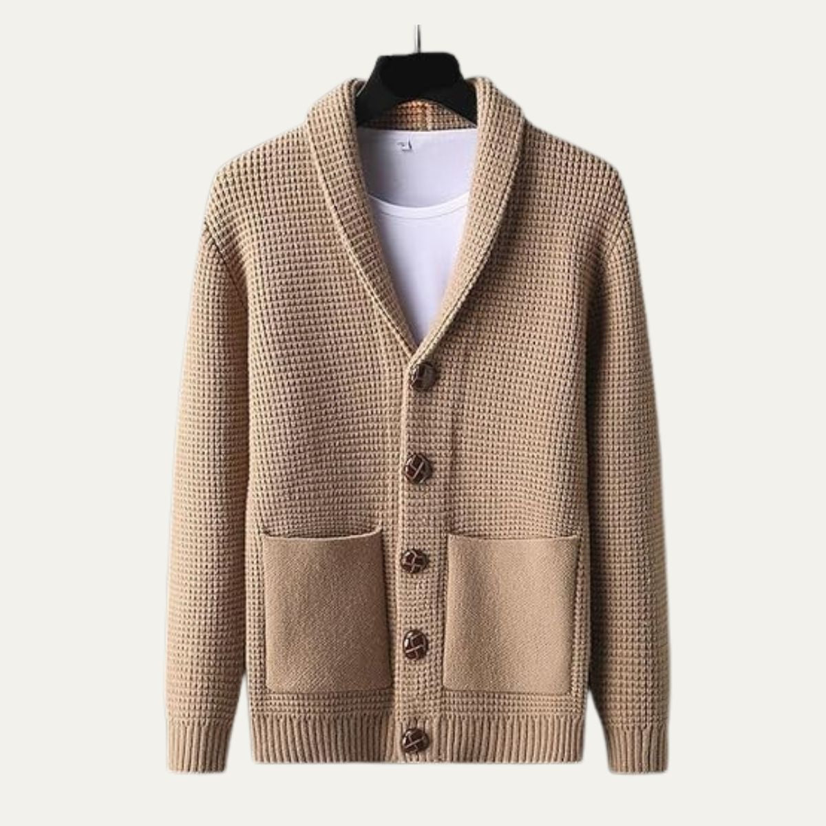 The Agrigento Men’s Button Up Knitted Shawl Collar Cardigan