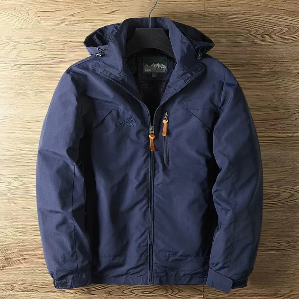 Tobias | Men’s Waterproof Rain Jacket with Hood | Lightweight Outdoor Zip Coat