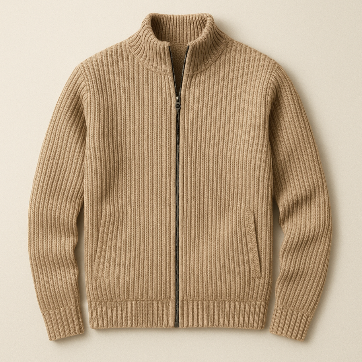 The Windsor Knitted Zip Up Cardigan