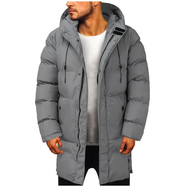 Othmar | Men's Long Winter Parka with Hood and Zip Closure