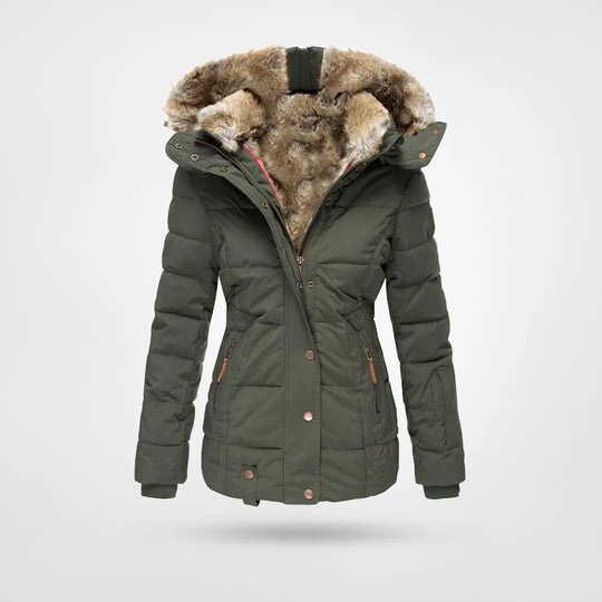 Celeste | Women’s Luxurious Fur-Lined Hooded Winter Jacket