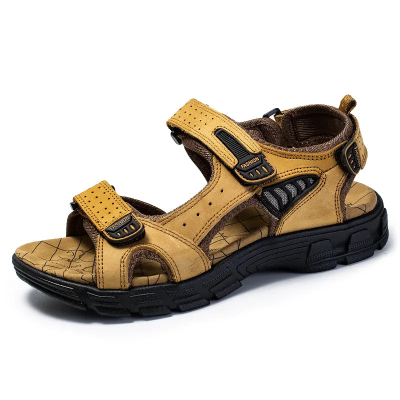 Hudson | Men's Comfortable Triple Velcro Strap Orthopedic Summer Sandals