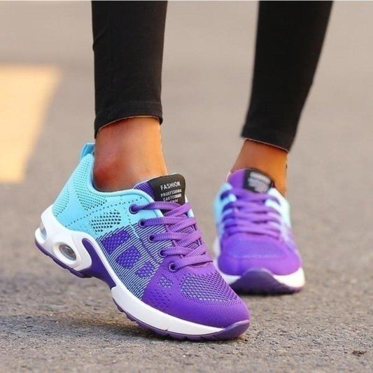 Winselle | Women’s Lightweight Orthopedic Walking Sneakers – Two-Tone Lace-Up – Comfortable & Supportive