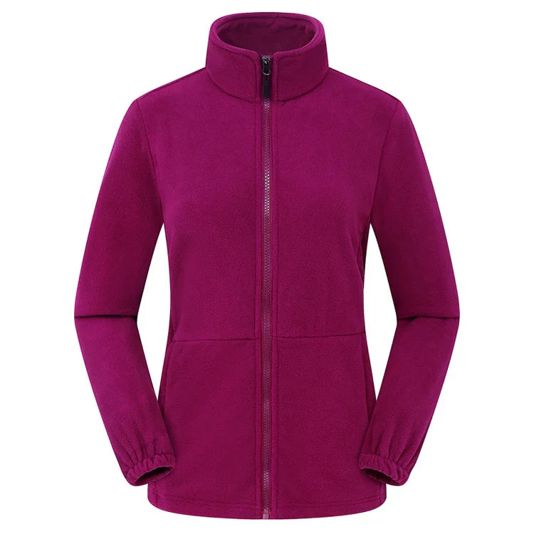Sharon | Women’s Soft Zip Jacket with Stand Collar Zipped