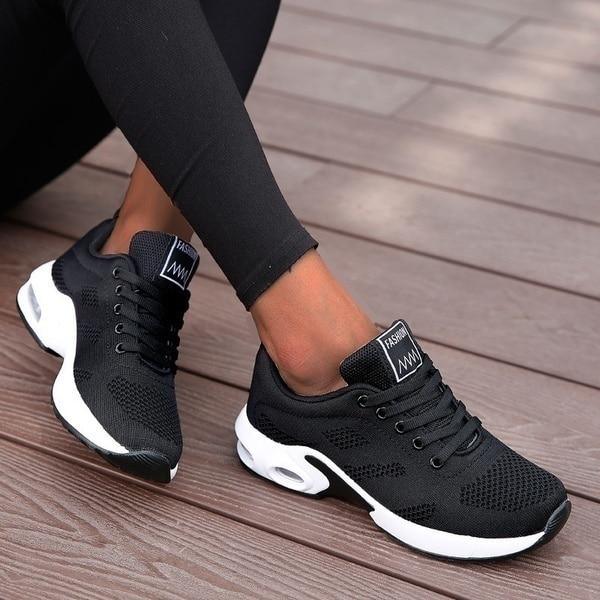 Winselle | Women’s Lightweight Orthopedic Walking Sneakers – Two-Tone Lace-Up – Comfortable & Supportive