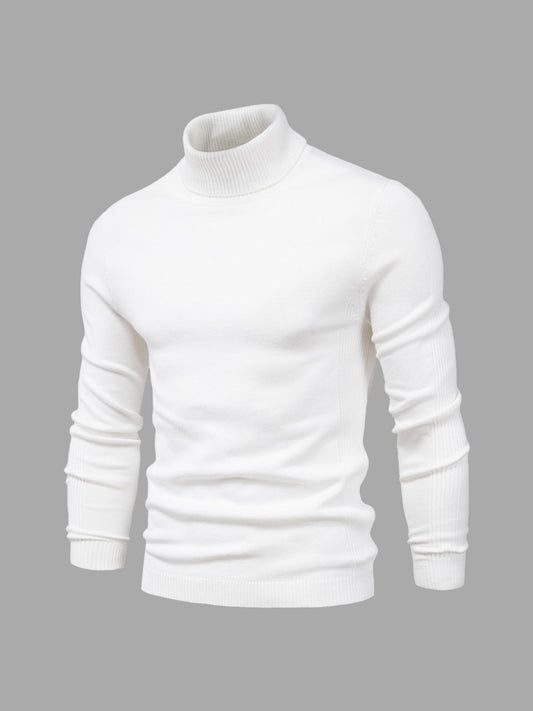 Raymond | Men’s Cotton Turtleneck Jumper – Elegant Solid Colour Sweater