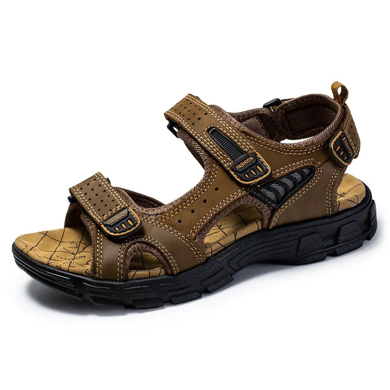 Hudson | Men's Comfortable Triple Velcro Strap Orthopedic Summer Sandals