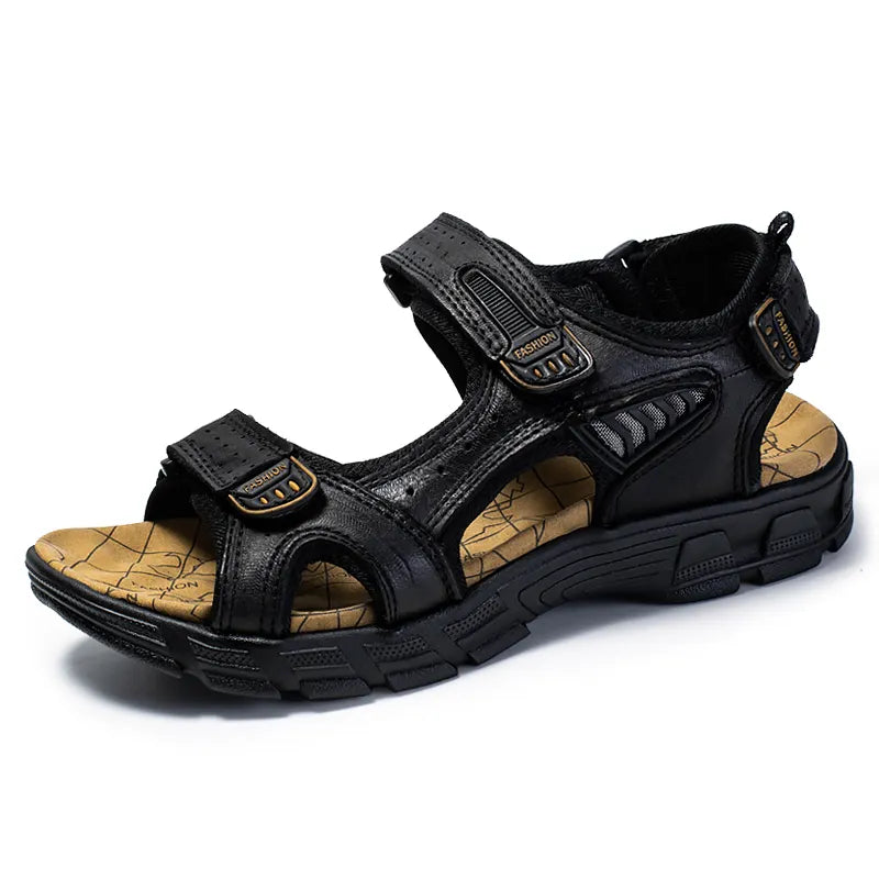 Hudson | Men's Comfortable Triple Velcro Strap Orthopedic Summer Sandals