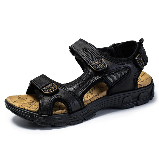 Hudson | Men's Comfortable Triple Velcro Strap Orthopedic Summer Sandals