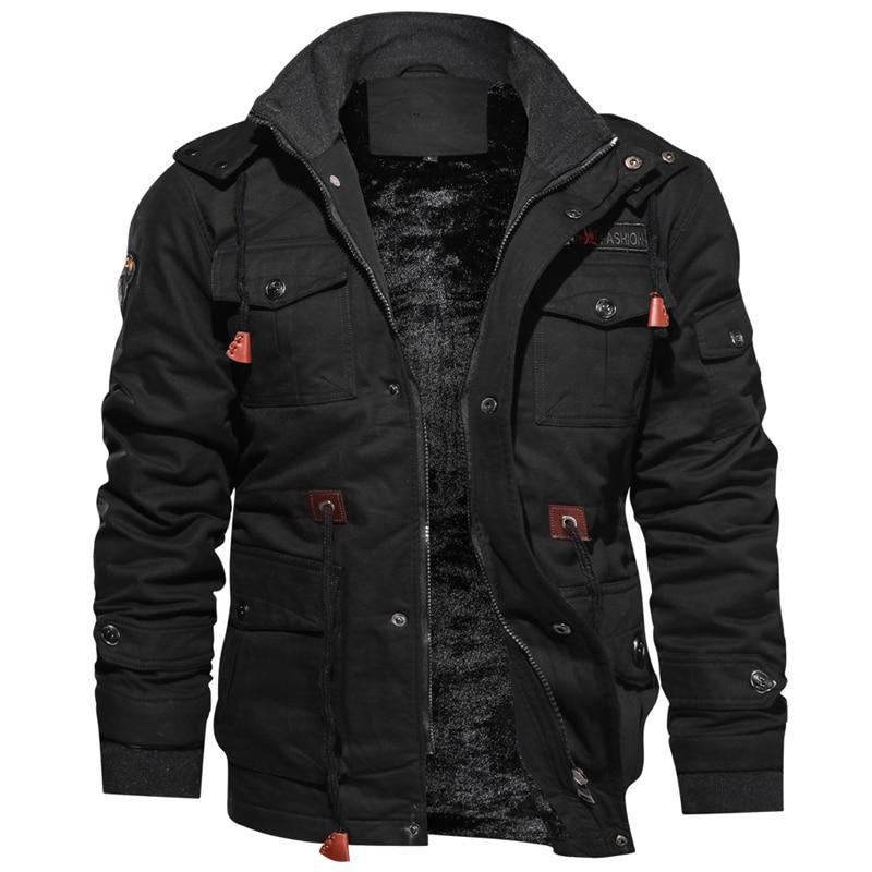 Julian | Men’s Zipped Hooded Tactical Winter Jacket with Fleece Lining