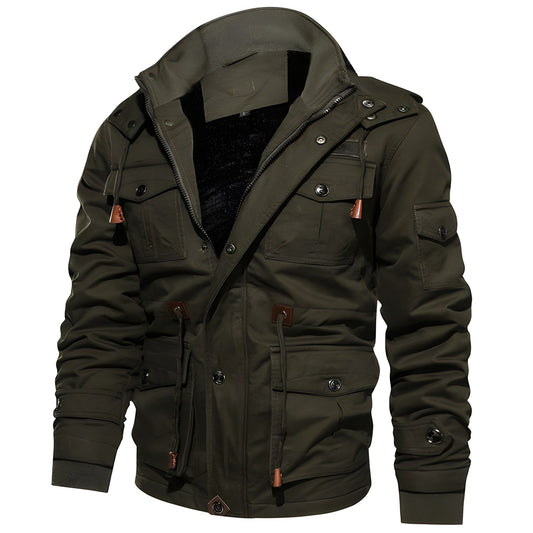 Cedric | Men’s Tactical Military-Style Multi-Pocket Jacket with Hood