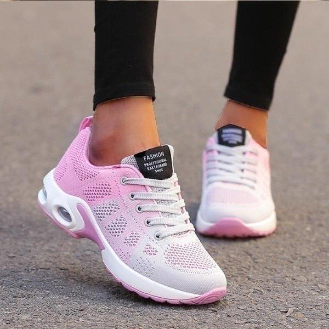 Winselle | Women’s Lightweight Orthopedic Walking Sneakers – Two-Tone Lace-Up – Comfortable & Supportive