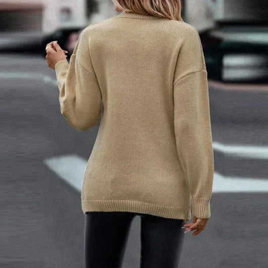 Olivia | Women’s Asymmetric V-Neck Wrap Knit Sweater for Cozy Winter Days