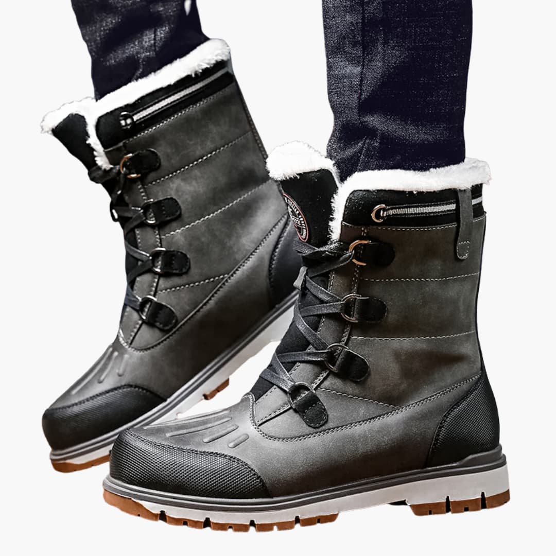 Men’s Winter Boots | Lace-Up with Fur Lining & Rubber Sole | Warm & Durable