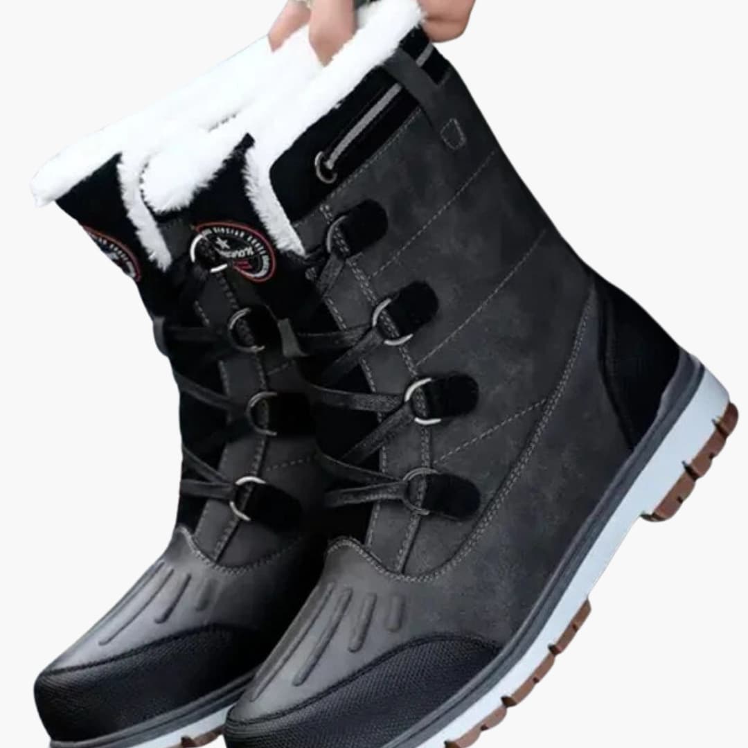 Men’s Winter Boots | Lace-Up with Fur Lining & Rubber Sole | Warm & Durable