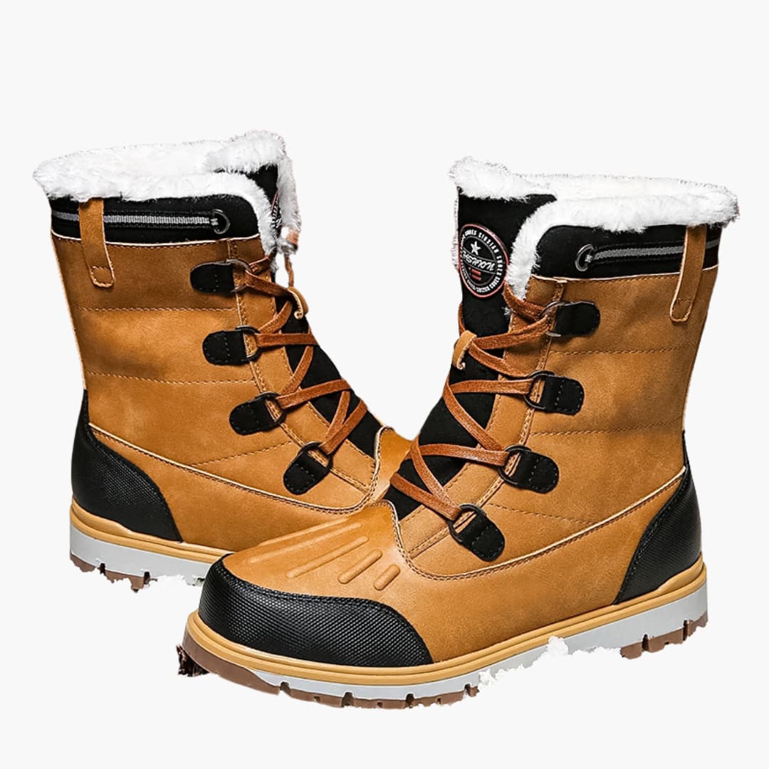 Men’s Winter Boots | Lace-Up with Fur Lining & Rubber Sole | Warm & Durable