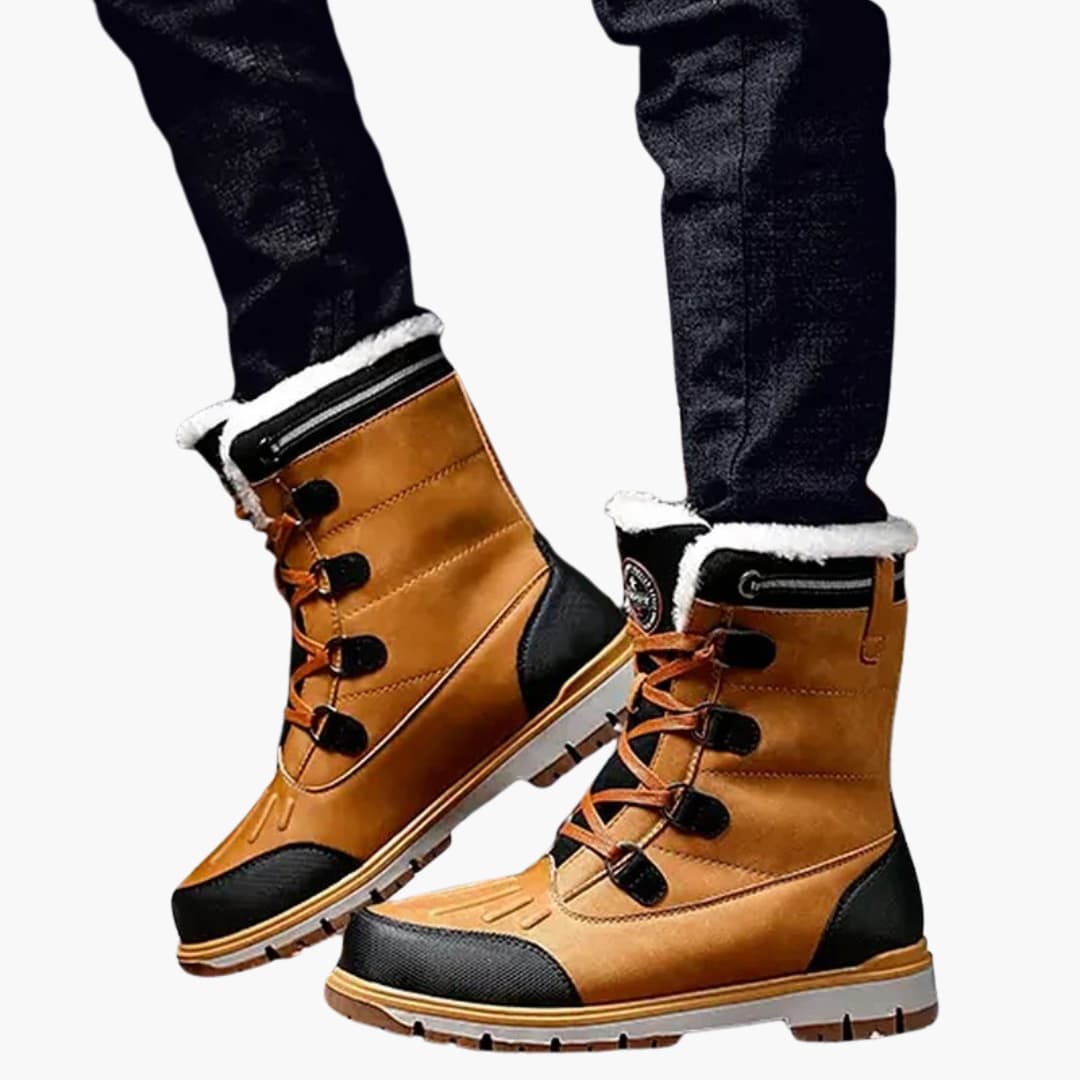 Men’s Winter Boots | Lace-Up with Fur Lining & Rubber Sole | Warm & Durable