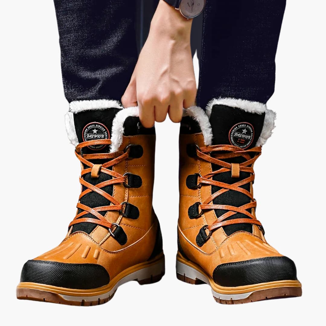 Men’s Winter Boots | Lace-Up with Fur Lining & Rubber Sole | Warm & Durable