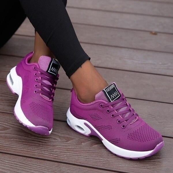 Winselle | Women’s Lightweight Orthopedic Walking Sneakers – Two-Tone Lace-Up – Comfortable & Supportive