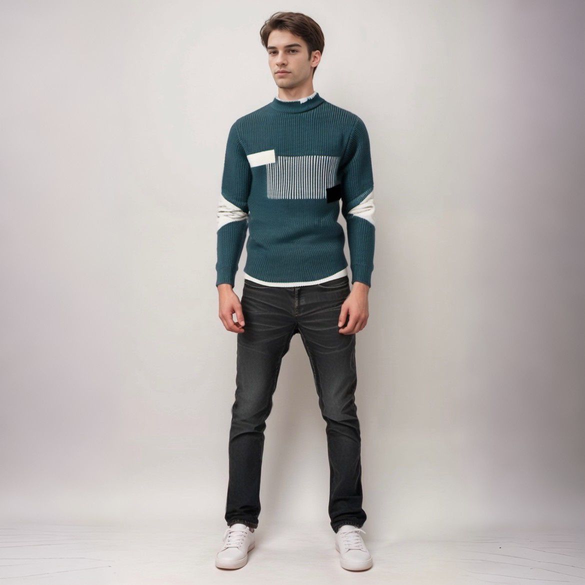 Isidor | Men's Stylish Modern Knit Sweater with Bold Patterns