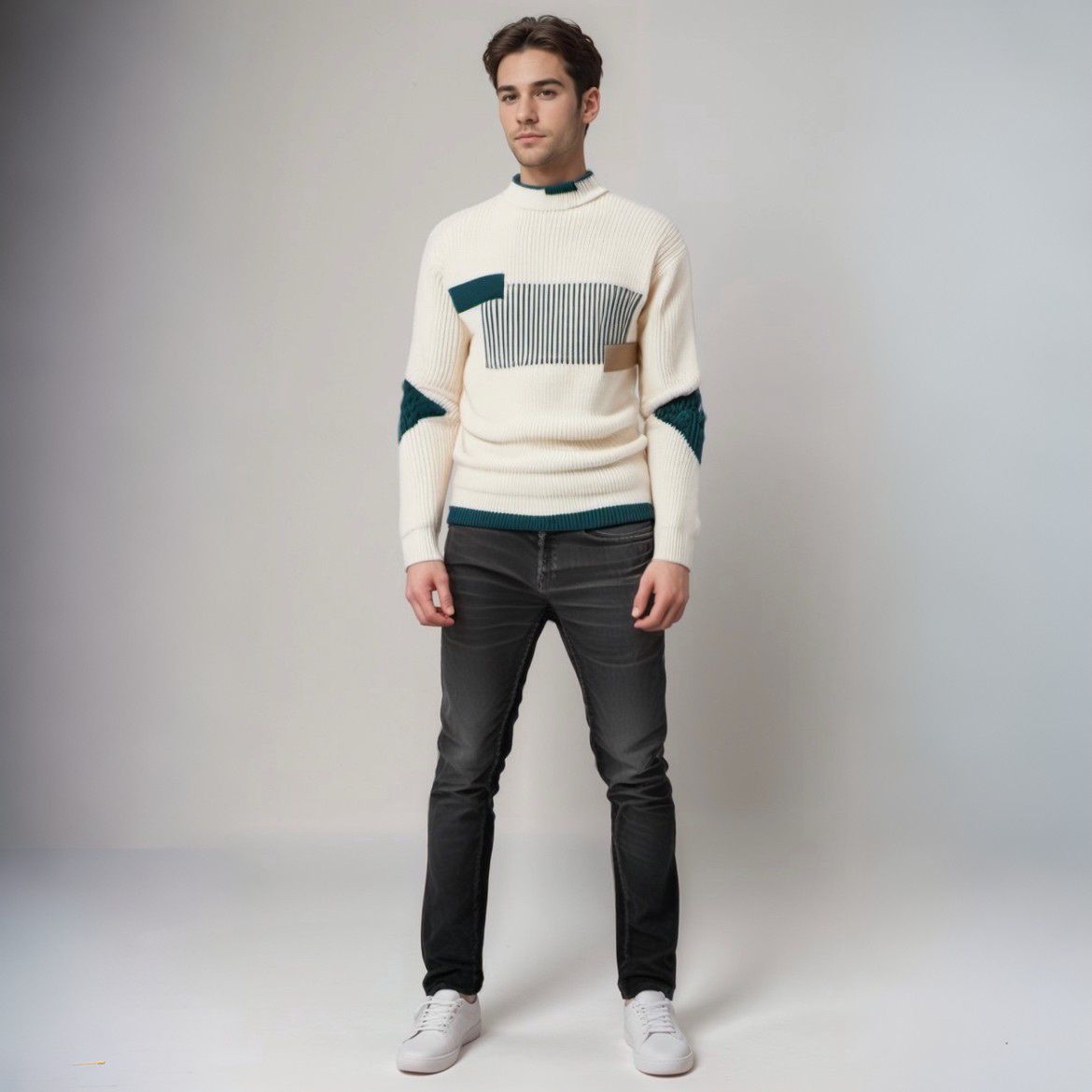 Isidor | Men's Stylish Modern Knit Sweater with Bold Patterns