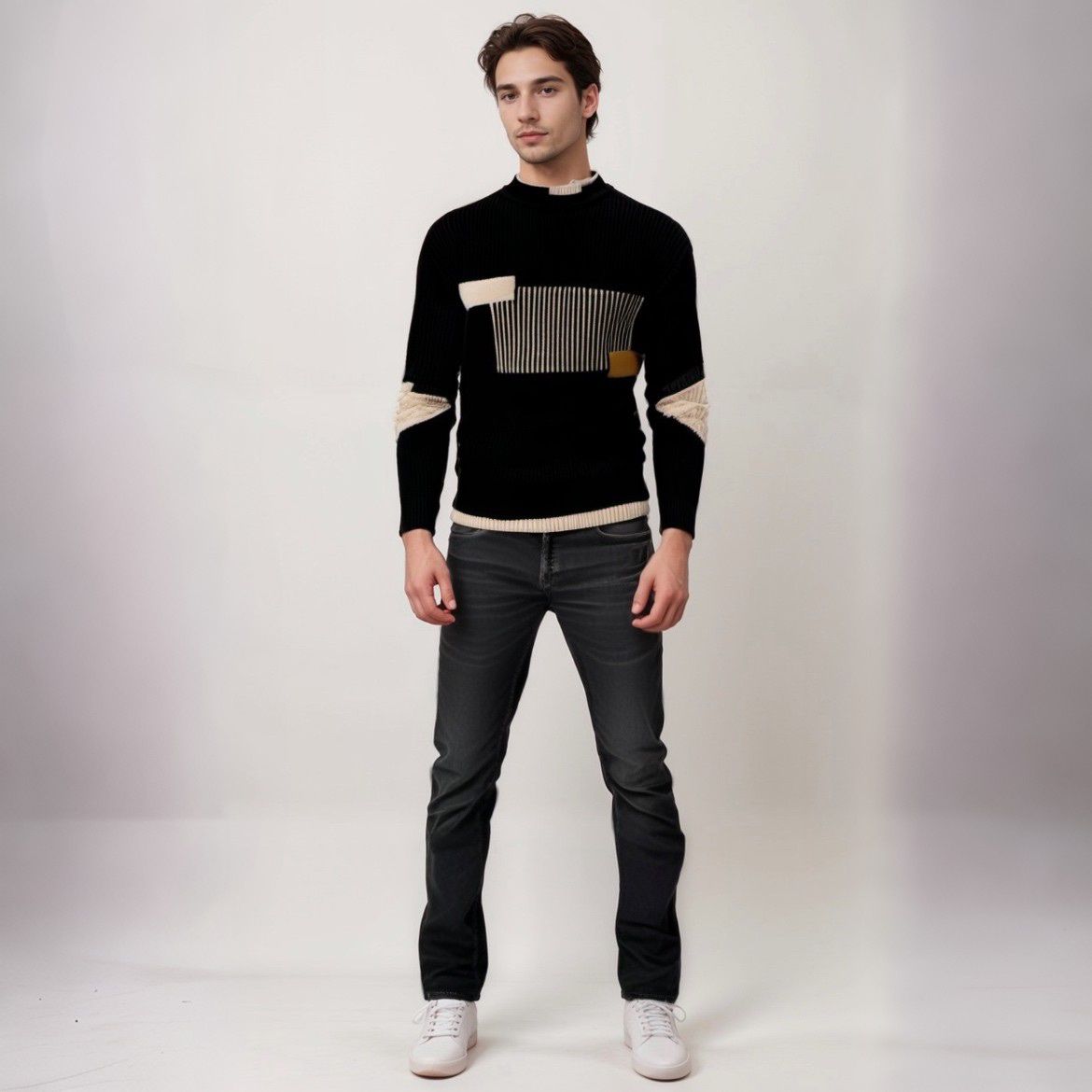 Isidor | Men's Stylish Modern Knit Sweater with Bold Patterns