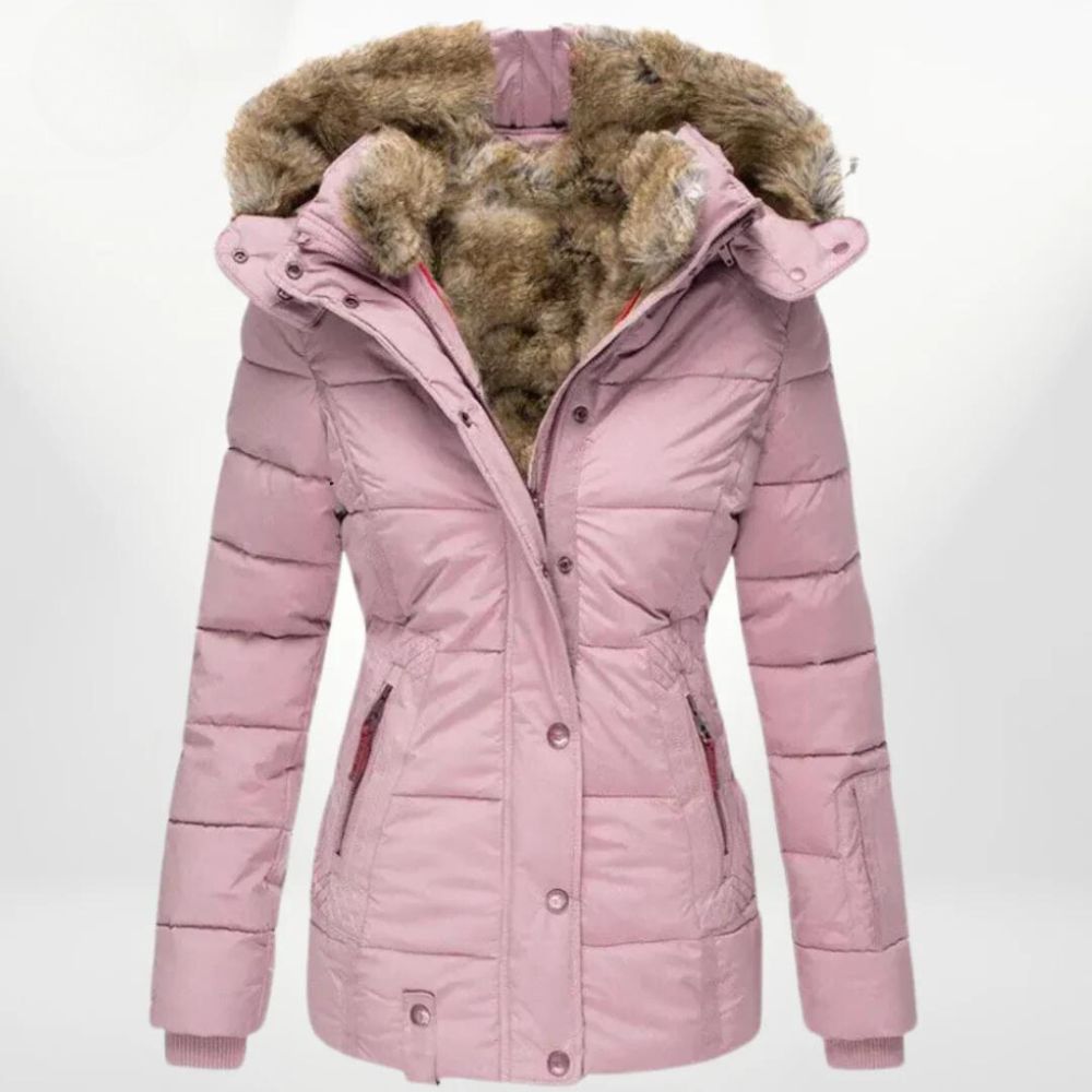 Adelaide | Women’s Padded Cotton Coat with Detachable Hood