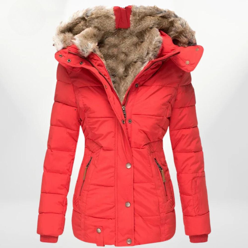 Adelaide | Women’s Padded Cotton Coat with Detachable Hood