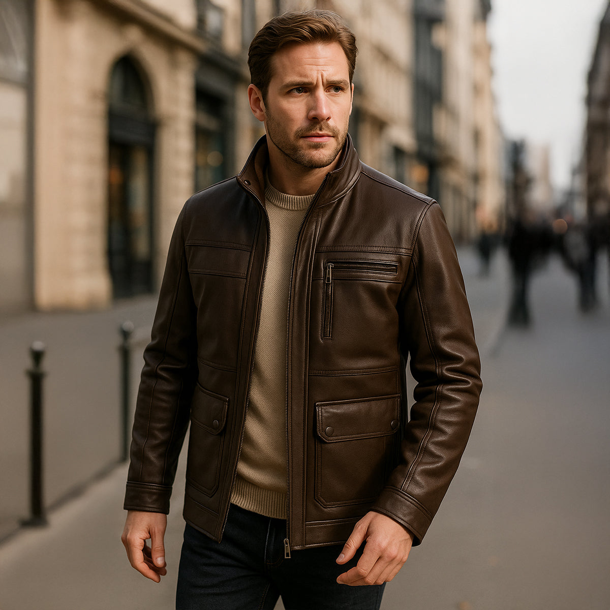 The Radcliffe Leather Jacket for Men