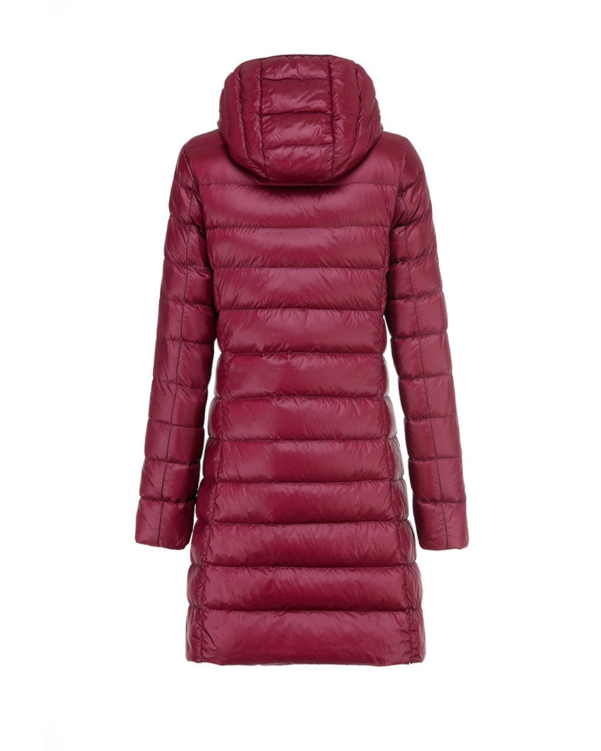 Autumn | Women's Solid Colour Full-Zip Hooded Lightweight Padded Winter Coat