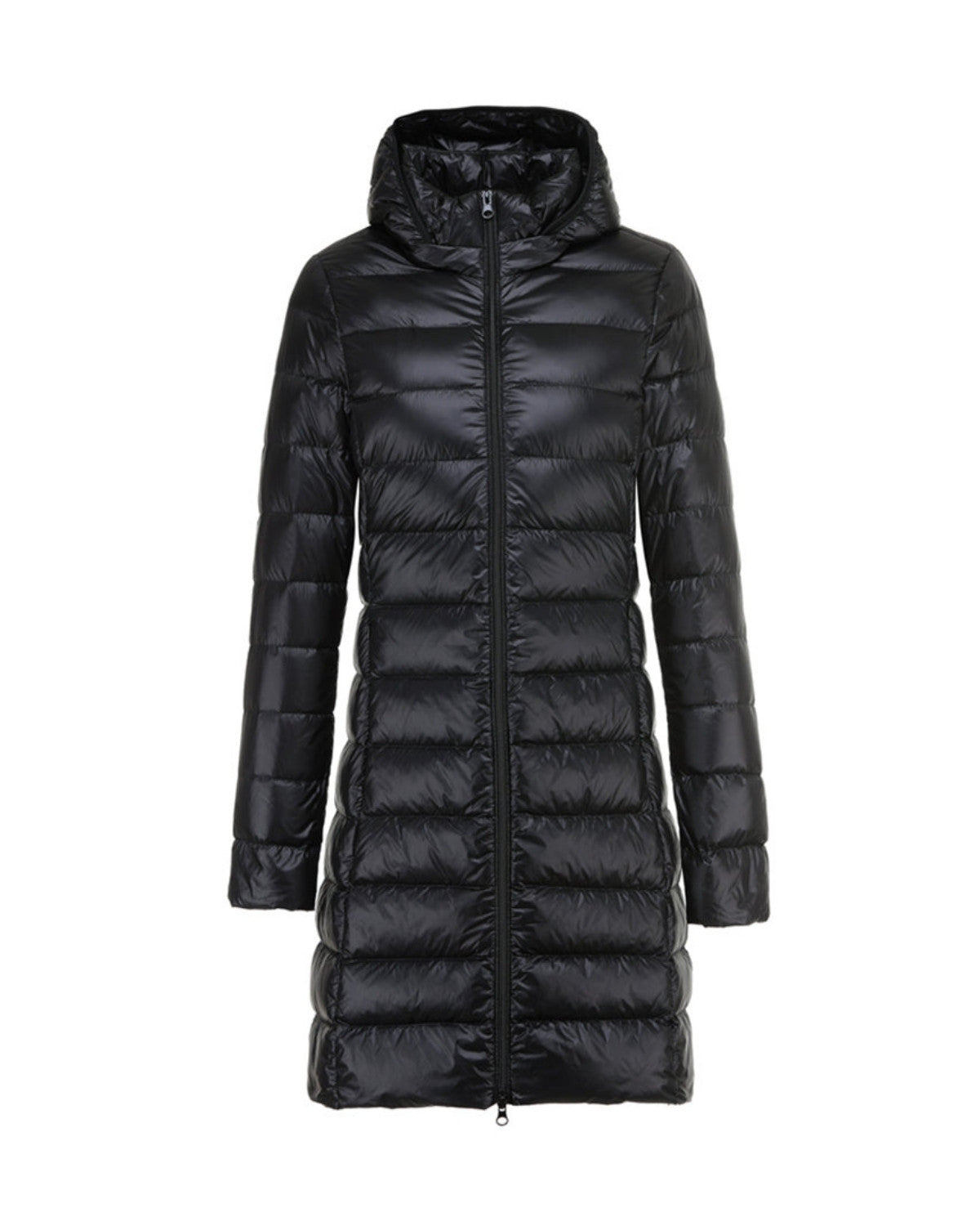 Autumn | Women's Solid Colour Full-Zip Hooded Lightweight Padded Winter Coat