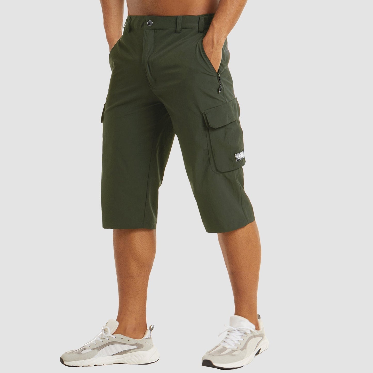 Quenivo | Men’s Quick-Dry Cargo Shorts – Modern Fit with Secure Side Flip Pockets