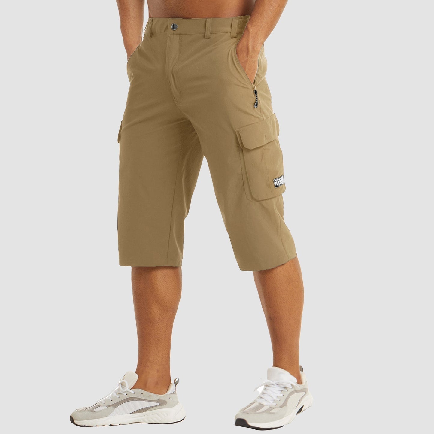 Quenivo | Men’s Quick-Dry Cargo Shorts – Modern Fit with Secure Side Flip Pockets