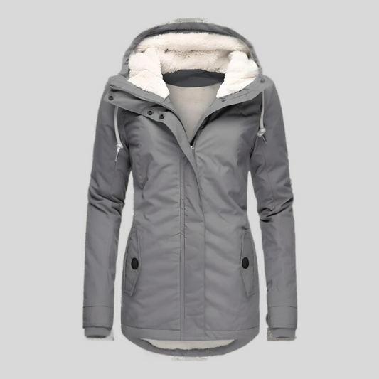 Cassandra | Women’s Long Waterproof Winter Jacket with Fleece Lining & Hood