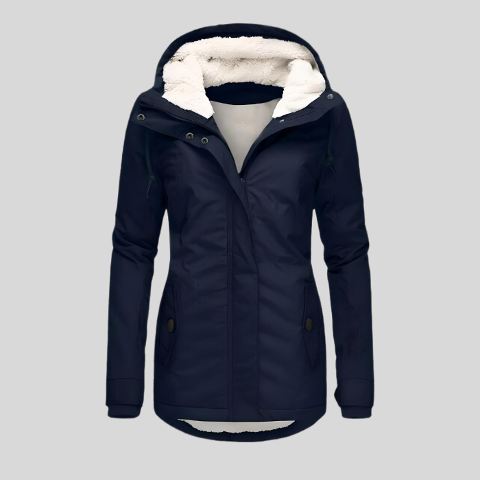 Cassandra | Women’s Long Waterproof Winter Jacket with Fleece Lining & Hood