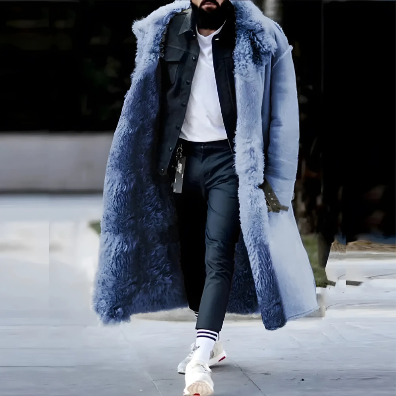 Darian | Men’s Long Oversized Coat with Warm Fleece Lining