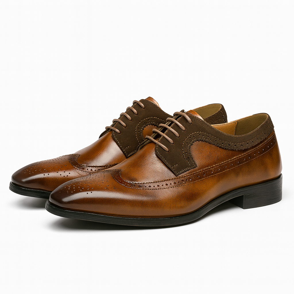 Curtis | Men’s Classic Brogue Oxford Shoes with Elegant Lace-Up