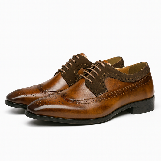 Curtis | Men’s Classic Brogue Oxford Shoes with Elegant Lace-Up