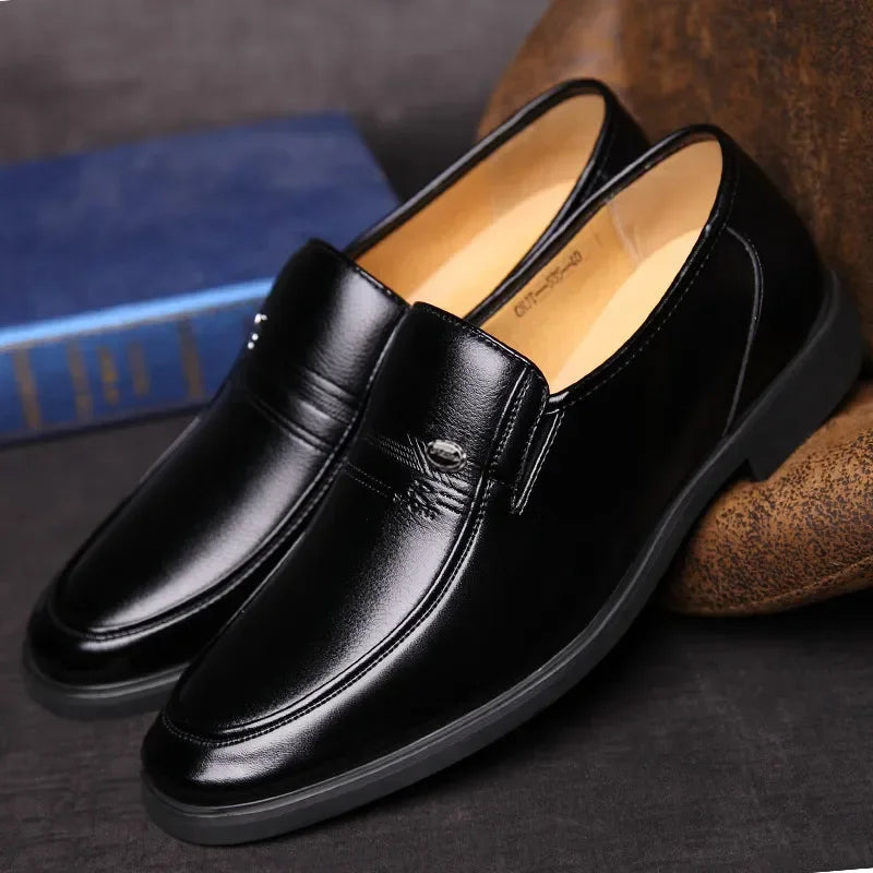 Drake | Men’s Classic Penny Loafers Polished Slip-On Dress Shoes