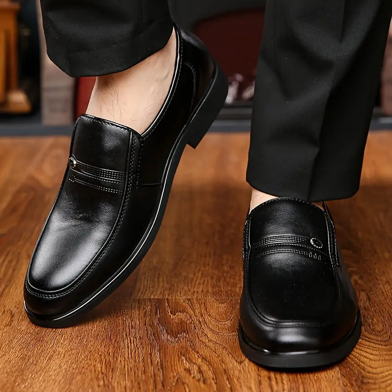 Drake | Men’s Classic Penny Loafers Polished Slip-On Dress Shoes