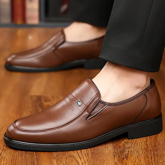Drake | Men’s Classic Penny Loafers Polished Slip-On Dress Shoes