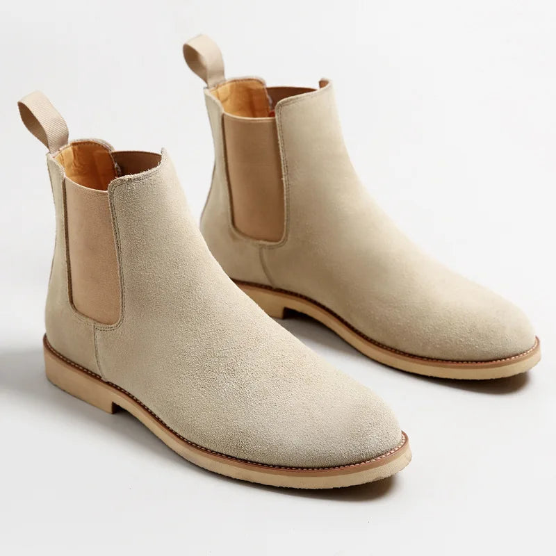 Carter | Men’s Retro Chelsea Boots with Medium-High Ankle Design | Classic Leather Style