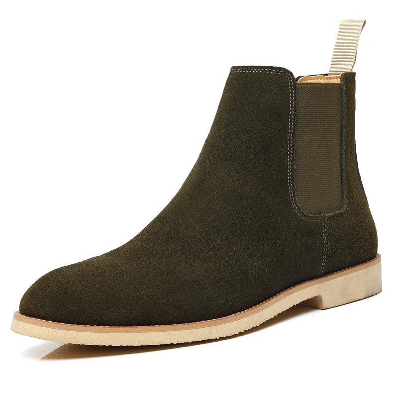 Carter | Men’s Retro Chelsea Boots with Medium-High Ankle Design | Classic Leather Style